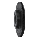 R1 93-95 Mazda RX-7 Rear Right Drilled & Slotted Black Brake Rotor