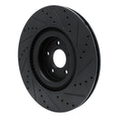R1 16-18 Ford Focus Front Drilled & Slotted Black Brake Rotor Set
