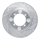 R1 92-98 Hyundai TIBURON Front Right Drilled & Slotted Silver Brake Rotor