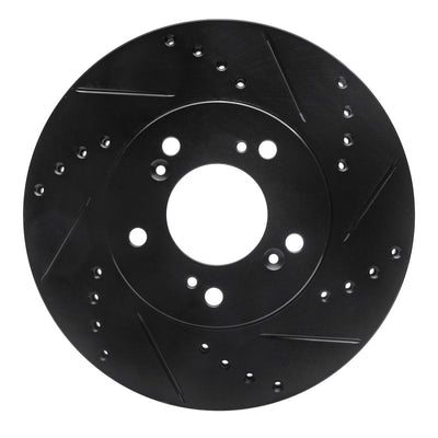 R1 91-01 Acura Integra Front Drilled & Slotted Black Brake Rotor Set