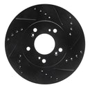 R1 91-01 Acura Integra Front Drilled & Slotted Black Brake Rotor Set