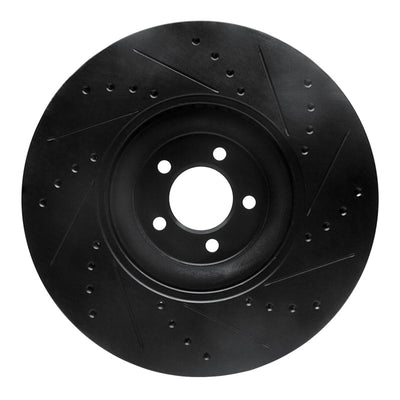 R1 10-24 Jaguar XKR-S Front & Rear Drilled & Slotted Black Brake Rotor Set