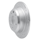 R1 90-95 Jaguar XJ12 Rear Right Drilled & Slotted Silver Brake Rotor