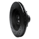R1 78-90 Buick LeSabre Front Right Drilled & Slotted Black Brake Rotor