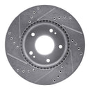 R1 17-22 Hyundai Ioniq Front Right Drilled & Slotted Silver Brake Rotor