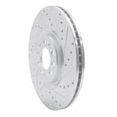 R1 00-06 Audi TT Front Right Drilled & Slotted Silver Brake Rotor