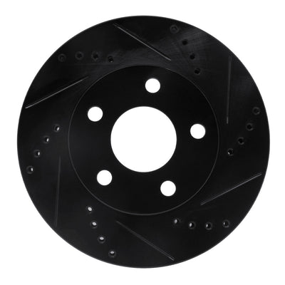 R1 97-05 Buick Century Front Right Drilled & Slotted Black Brake Rotor