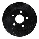 R1 97-05 Buick Century Front Right Drilled & Slotted Black Brake Rotor