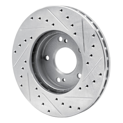 R1 1989-96 Nissan 300ZX Front Drill & Slot Silver Rotors