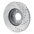 R1 1989-96 Nissan 300ZX Front Drill & Slot Silver Rotors