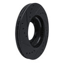 R1 84-95 Toyota Pickup Front Right Drilled & Slotted Black Brake Rotor
