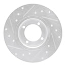 R1 67-74 Opel Manta Front Right Drilled & Slotted Silver Brake Rotor