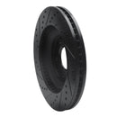 R1 06-16 Buick Lucerne Front Right Drilled & Slotted Black Brake Rotor