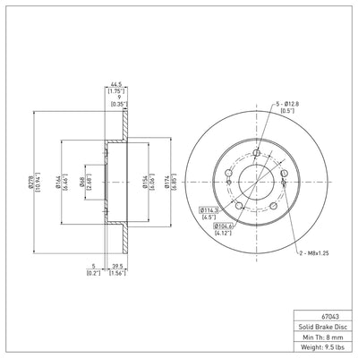 DFC 94-99 Infiniti I30 Front & Rear Geospec Rotors