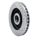 R1 94-02 Chevrolet Express 2500 Front Left Drilled & Slotted Silver Brake Rotor