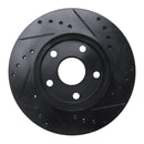 R1 92-95 Toyota MR2 Front Left Drilled & Slotted Black Brake Rotor