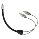 DS18 Level 3 RCA Wire Y Connector 1 Female to 2 Male Black