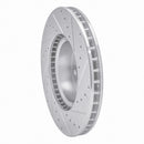 R1 85-91 Mercedes-Benz 300SD Front Left Drilled & Slotted Silver Brake Rotor