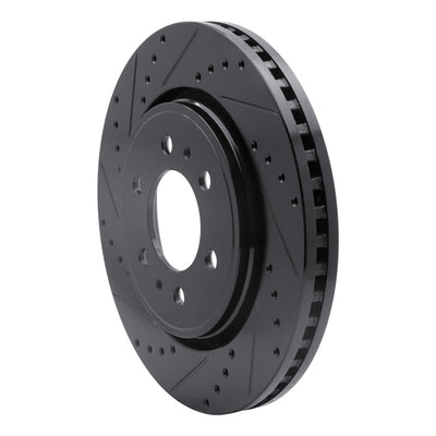 R1 12-20 Ford F-150 Front & Rear Drilled & Slotted Black Brake Rotor Set