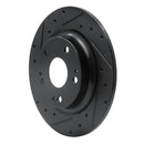 R1 17-20 Honda Civic Front & Rear Drilled & Slotted Black Brake Rotor Set