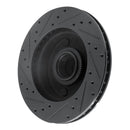 R1 94-03 Ford E-150 Club Wagon Front Right Drilled & Slotted Black Brake Rotor