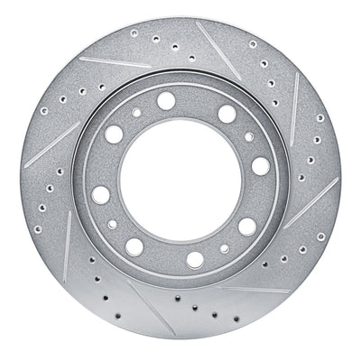 R1 19-25 Ram 3500 Rear Right Drilled & Slotted Silver Brake Rotor
