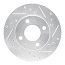 R1 92-00 Dodge COLT Front Right Drilled & Slotted Silver Brake Rotor