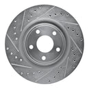 R1 07-10 Chevrolet COBALT Front Left Drilled & Slotted Silver Brake Rotor