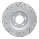 R1 19-25 Hyundai Veloster N Rear Right Drilled & Slotted Geo-Carbon Rotor