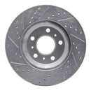 R1 06-16 Buick Lucerne Front Right Drilled & Slotted Silver Brake Rotor