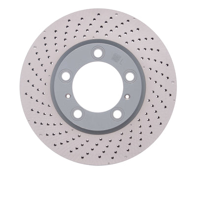 DFC 13-16 Porsche Boxster Left Front Drilled Hi-Carbon Alloy Geomet Coated Rotor