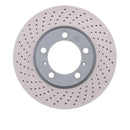 DFC 13-16 Porsche Boxster Left Front Drilled Hi-Carbon Alloy Geomet Coated Rotor