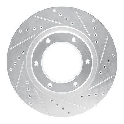 R1 93-97 Lexus LX450 Front Drilled & Slotted Silver Brake Rotor Set