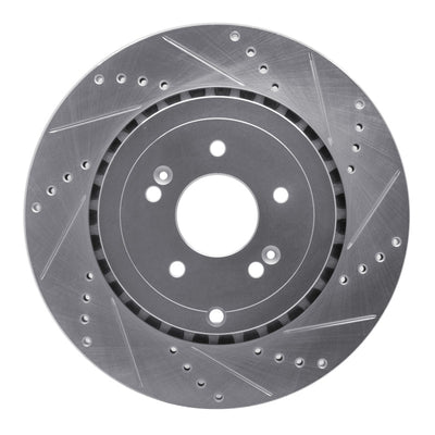 R1 18-25 Kia Stinger Rear Drill & Slot Silver Rotors
