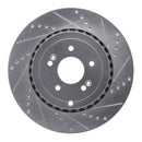 R1 18-25 Kia Stinger Rear Drill & Slot Silver Rotors