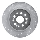 R1 19-25 Acura RDX Front & Rear Drilled & Slotted Silver Brake Rotor Set