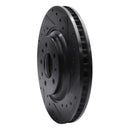 R1 04-08 Cadillac CTS Front Right Drilled & Slotted Black Brake Rotor