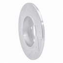 R1 83-89 Mercedes-Benz 190D Front Right Drilled & Slotted Silver Brake Rotor