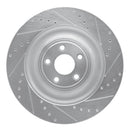 R1 10-24 Jaguar F-Type Front & Rear Drilled & Slotted Silver Brake Rotor Set