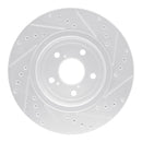 R1 17-20 Acura MDX Front Right Drilled & Slotted Silver Brake Rotor