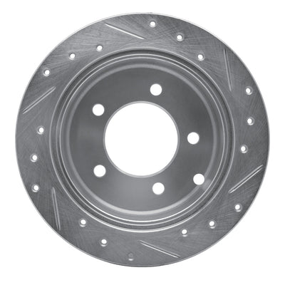R1 07-17 Chrysler Sebring Rear Drilled & Slotted Silver Brake Rotor Set