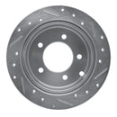 R1 07-17 Chrysler Sebring Rear Drilled & Slotted Silver Brake Rotor Set