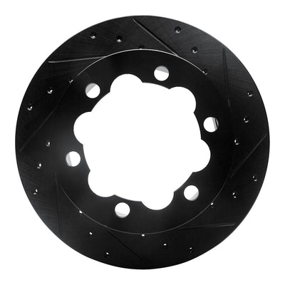 R1 02-06 Dodge Sprinter 3500 Rear Right Drilled & Slotted Black Brake Rotor