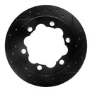 R1 02-06 Dodge Sprinter 3500 Rear Right Drilled & Slotted Black Brake Rotor