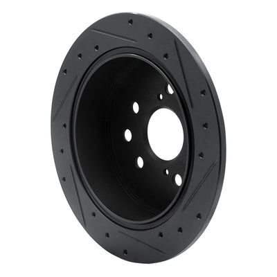 R1 06-15 Lexus IS250 Front & Rear Drilled & Slotted Black Brake Rotor Set