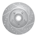 R1 79-91 Ford LTD Crown Victoria Front Right Drilled & Slotted Silver Brake Rotor