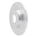 R1 06-10 Pontiac SOLSTICE Rear Right Drilled & Slotted Silver Brake Rotor
