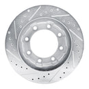 R1 77-00 Chevrolet V30 & V3500 Pickup Front Right Drilled & Slotted Silver Brake Rotor