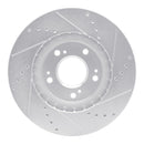 R1 04-11 Mitsubishi Grandis (Mexico) Front Left Drilled & Slotted Silver Brake Rotor