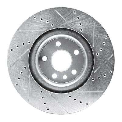 R1 16-19 Land Rover Range Rover Evoque Front & Rear Drilled & Slotted Silver Brake Rotor Set